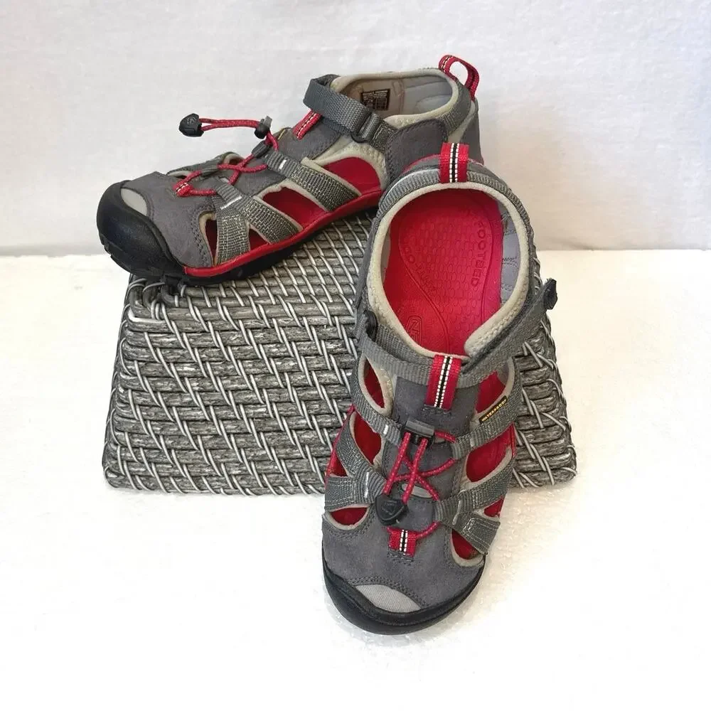 KEEN Kids' Seacamp II CNX-C 1014126 Sandals Shoes Magnet Racing Red SIZE 6